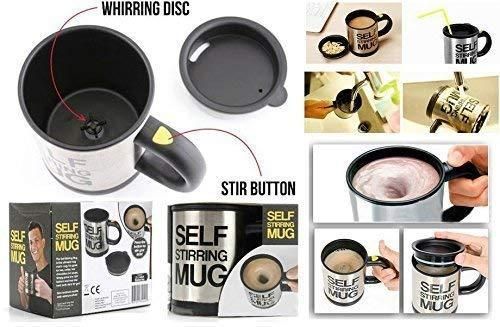 Self-Stirring Coffee Mug – Automatic Stainless Steel Cup
