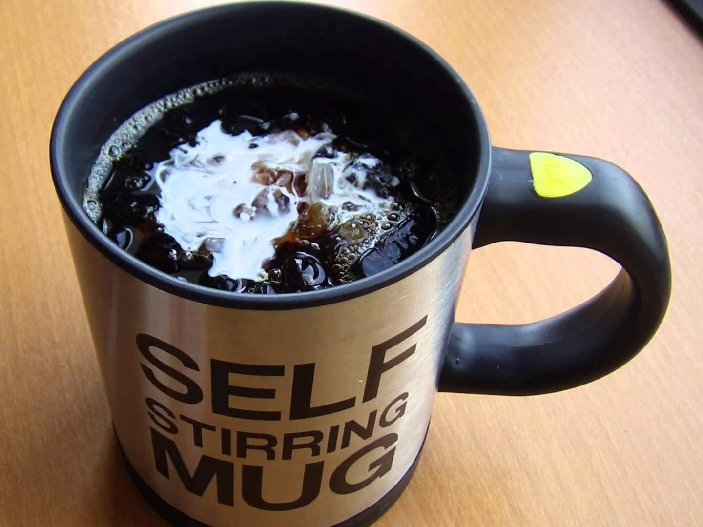 Self-Stirring Coffee Mug – Automatic Stainless Steel Cup