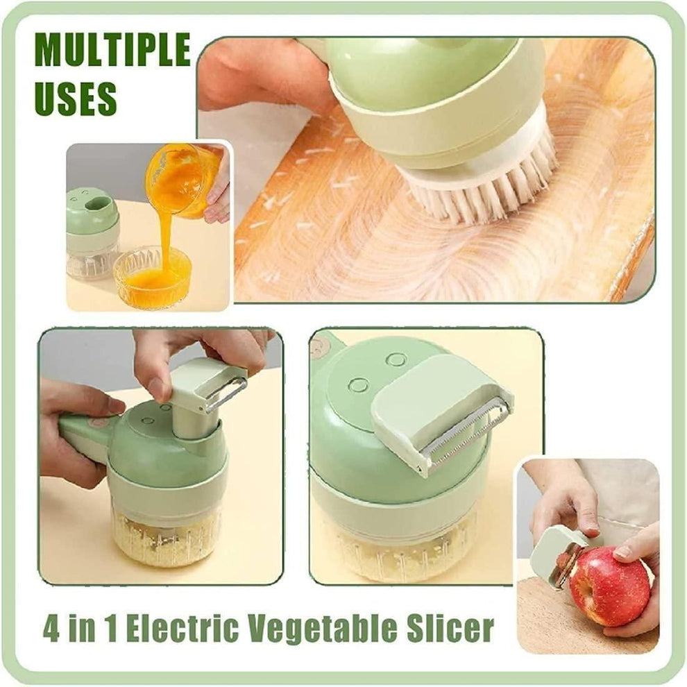 ChopMate- 4 in 1 Portable Electric Vegetable Cutter Set