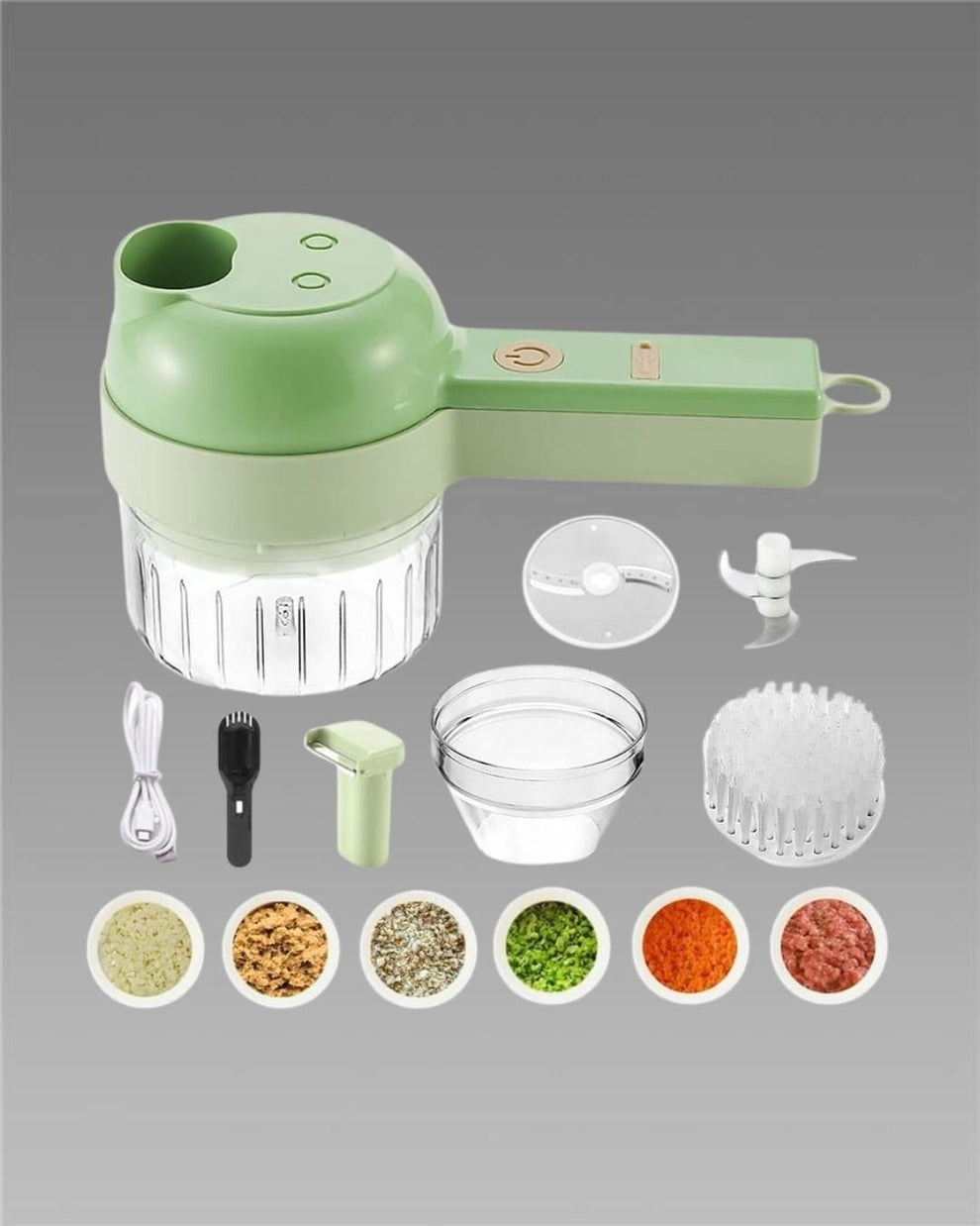 ChopMate- 4 in 1 Portable Electric Vegetable Cutter Set