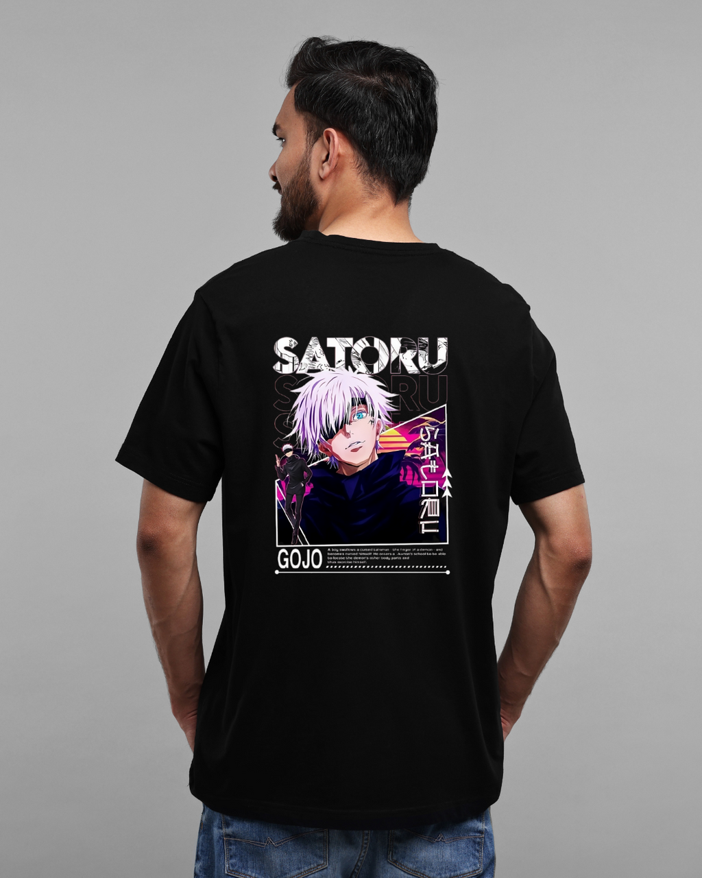 Oversized Gojo Satoru T-Shirt | Jujutsu Kaisen Anime Merch | Stylish & Comfortable