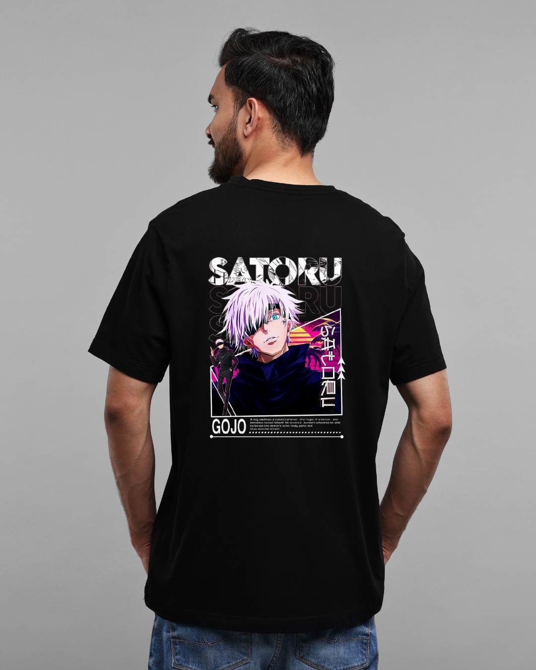 Oversized Gojo Satoru T-Shirt | Jujutsu Kaisen Anime Merch | Stylish & Comfortable